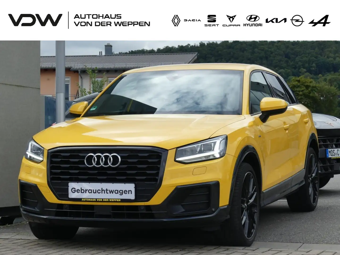 Audi Q2 Sport DSG S-Line Heckklappe el., Navi, LED Klima Gelb - 1