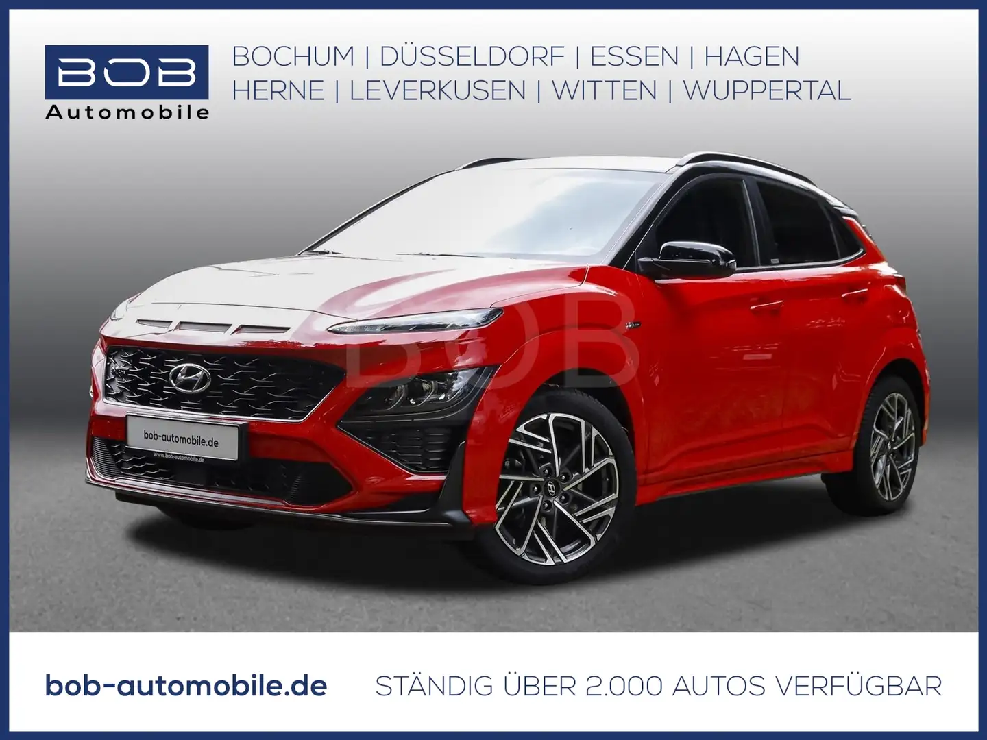 Hyundai KONA 1.0 T-GDI N Line Mild-Hybrid 2WD NAVI PDC Rouge - 1