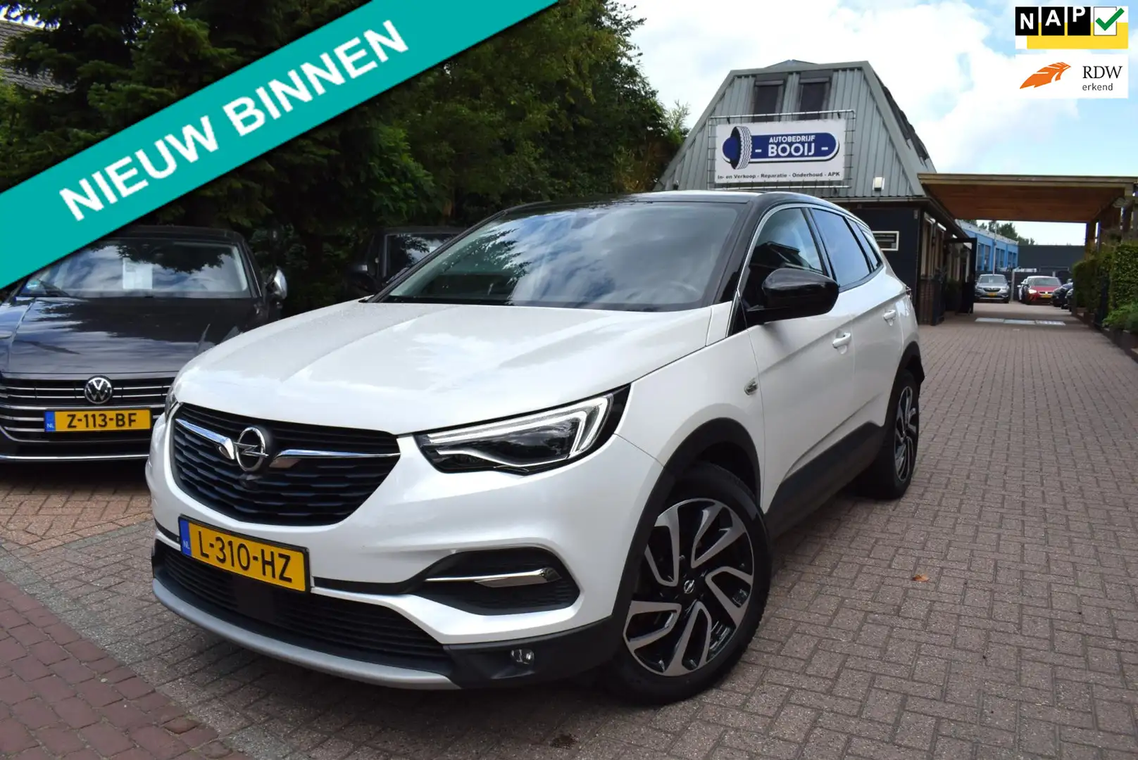 Opel Grandland X 1.2 Turbo Innovation AIRCO-ECC/NAVI/CRUISE/CARPLAY Bianco - 1