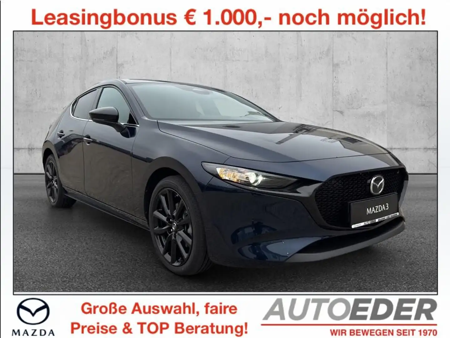 Mazda 3 Mazda3 e-Skyactiv-G140 Homura Aut. Blau - 1