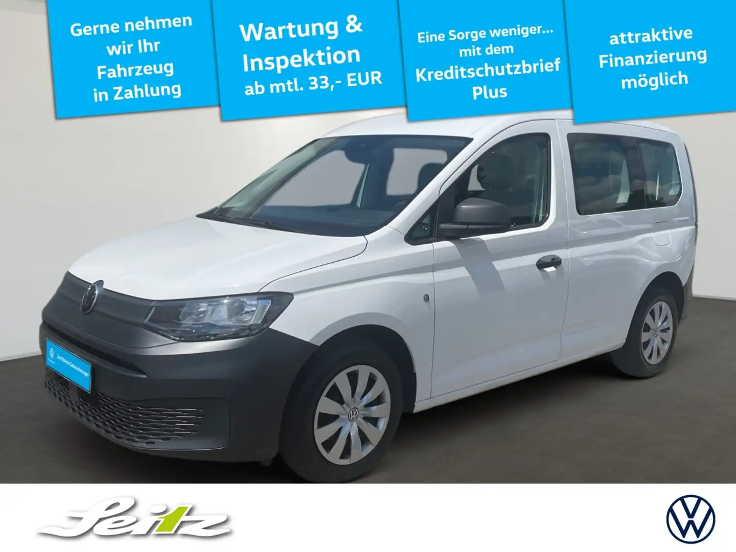 Volkswagen Caddy 2.0 TDI Kombi EcoProfi Kamera*DAB*GRA*Klima Weiß - 1
