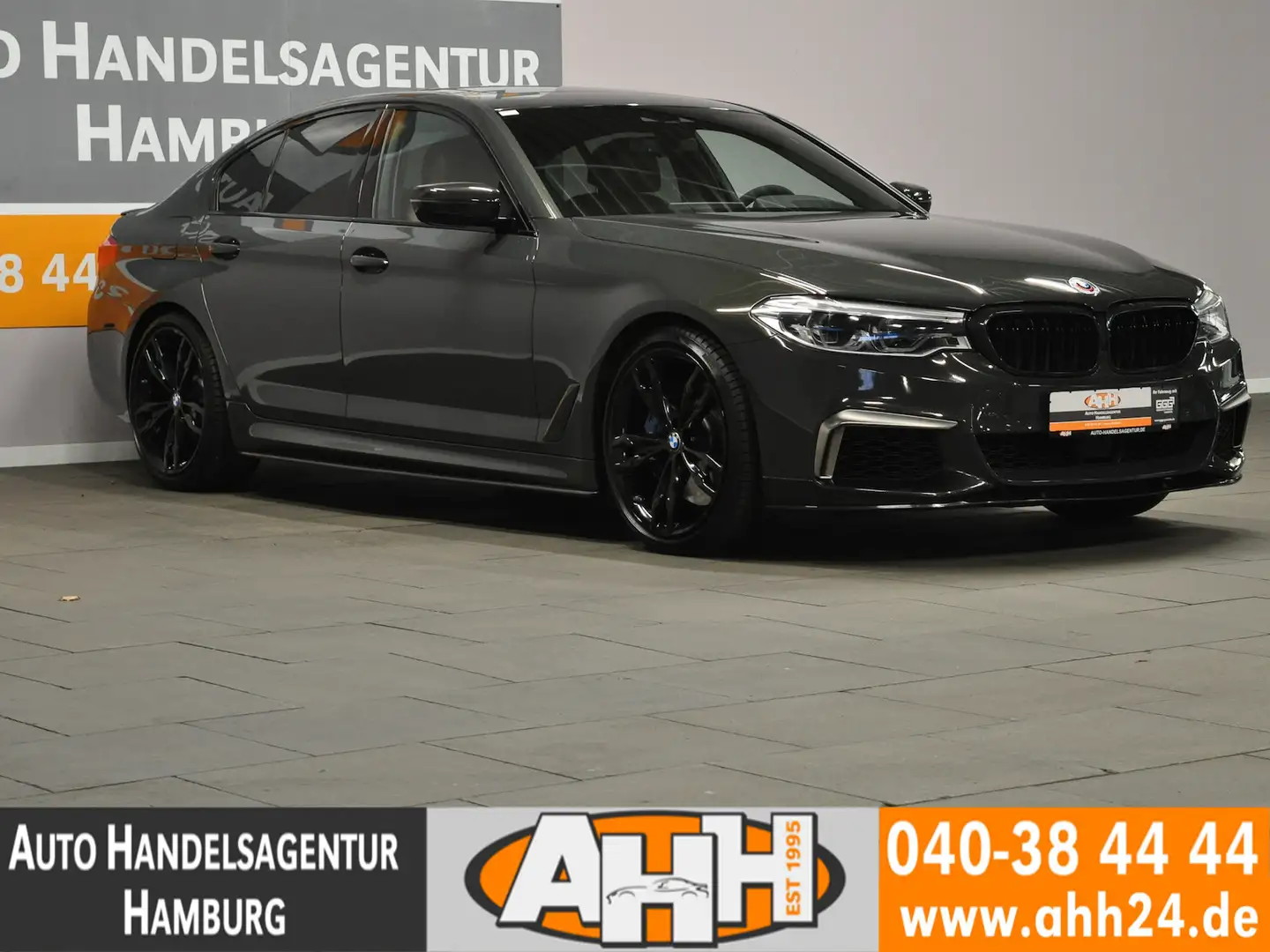 BMW M5 M550d xDRIVE AERO|LED|SD|HUD|CARPLAY|DAB|H&K|2H Gris - 2