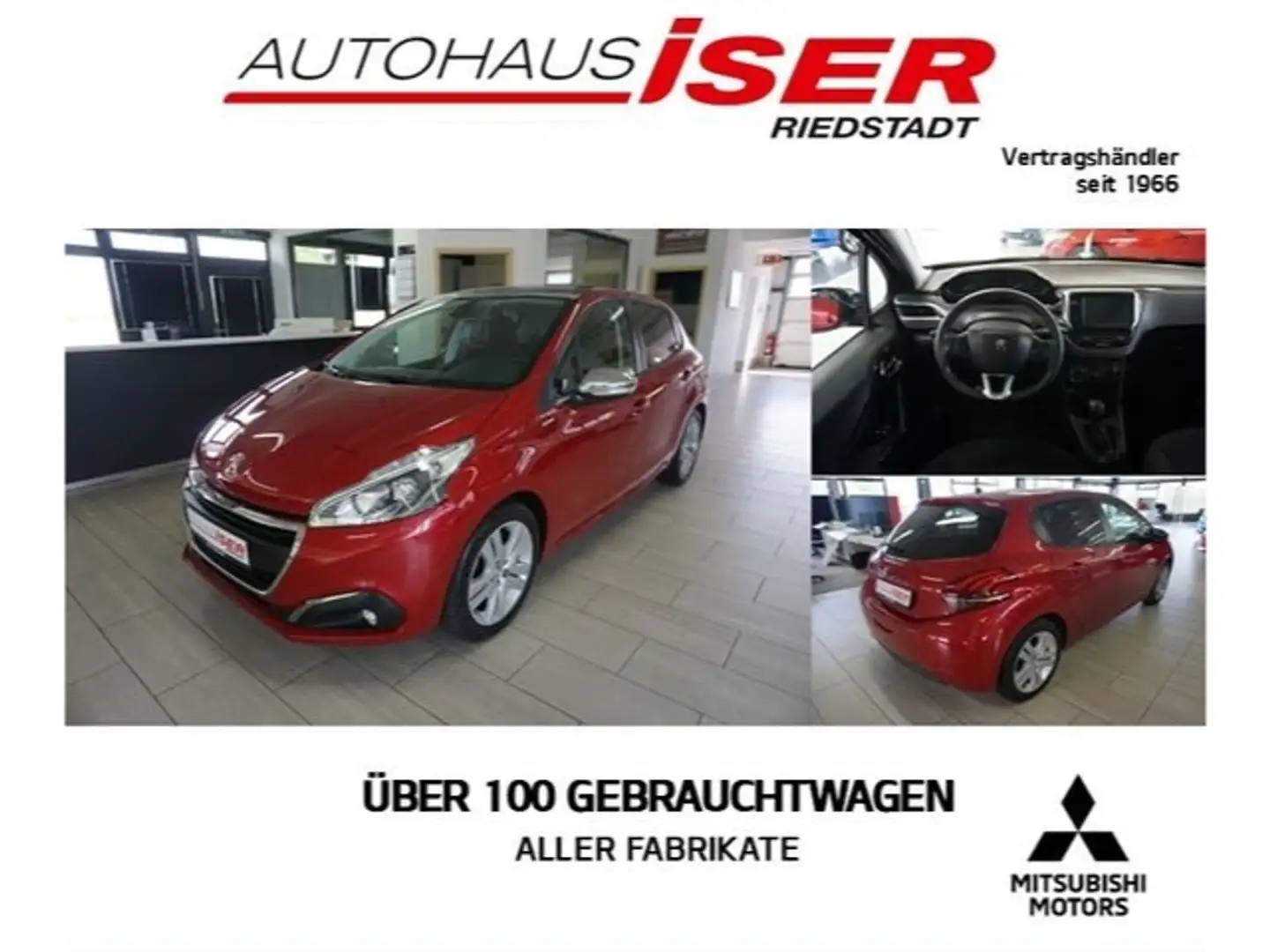 Peugeot 208 Style SHZ l Touch Kam Pano BT Freisprech Touchscre Rouge - 1