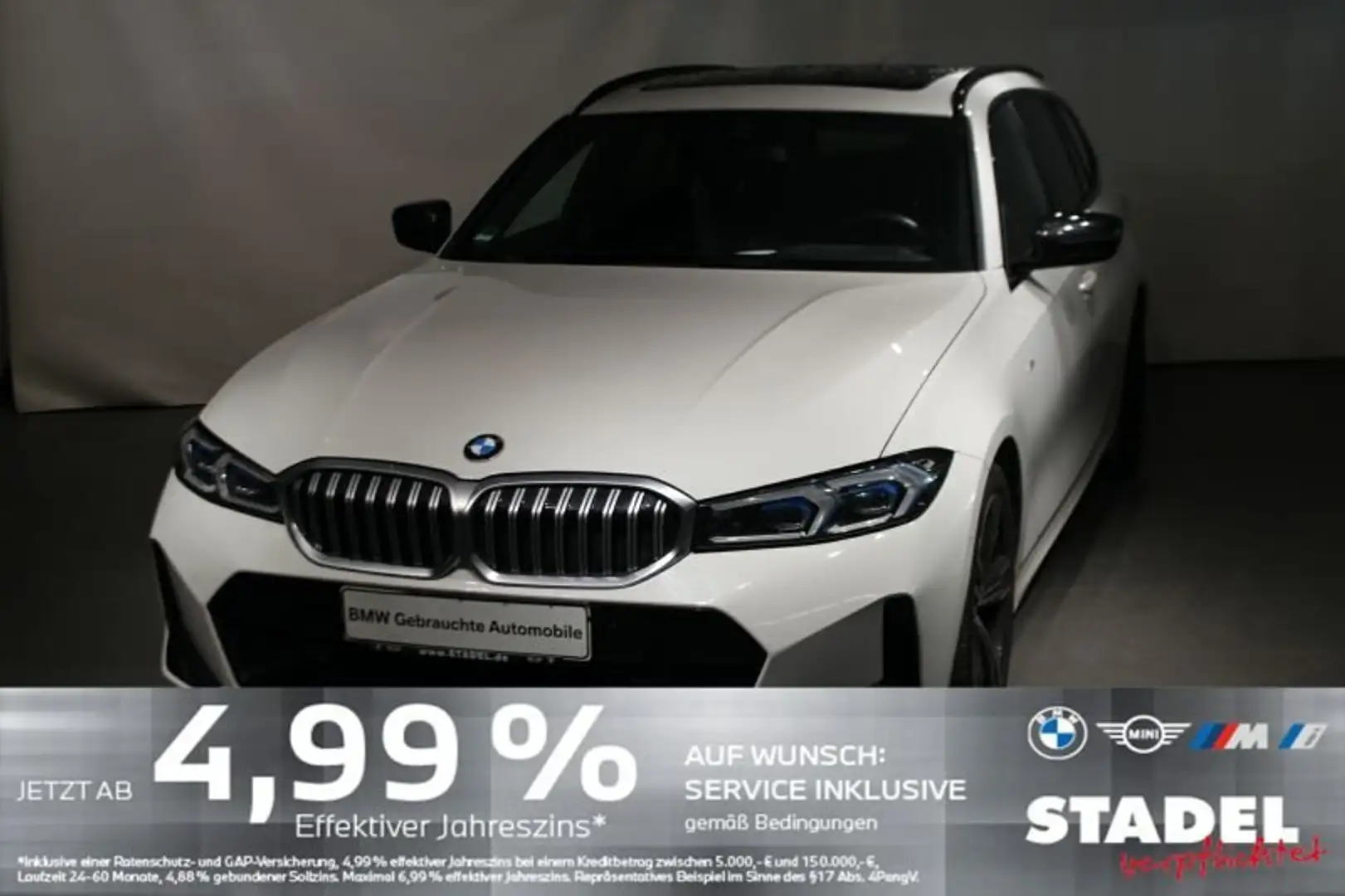 BMW 318 i Touring M Sport Navi.LED.ACC.RFK.Pano.HarKa Blanc - 1