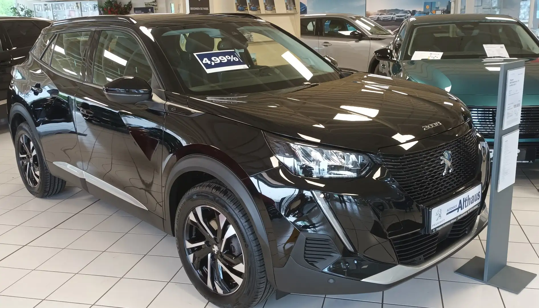 Peugeot 2008 Allure Elektro 136 SOH Batterie 92 % Schwarz - 2