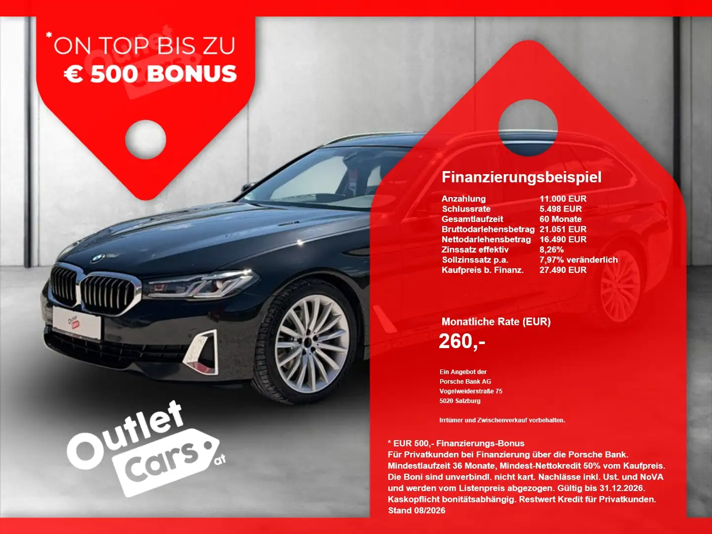 BMW 520 d Touring Luxury Line LED+LEDER+NAVI+Sportp. Schwarz - 1