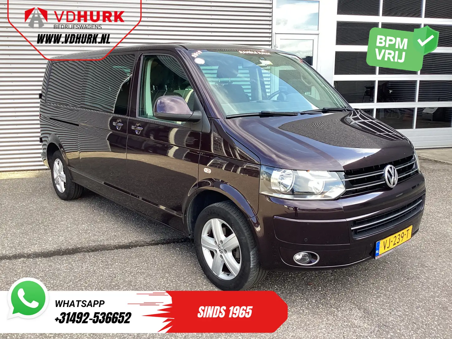 Volkswagen T5 Transporter 2.0 TDI 140 pk DSG Aut. L2 Dubbel Cabine DC EXPORT Mauve - 1