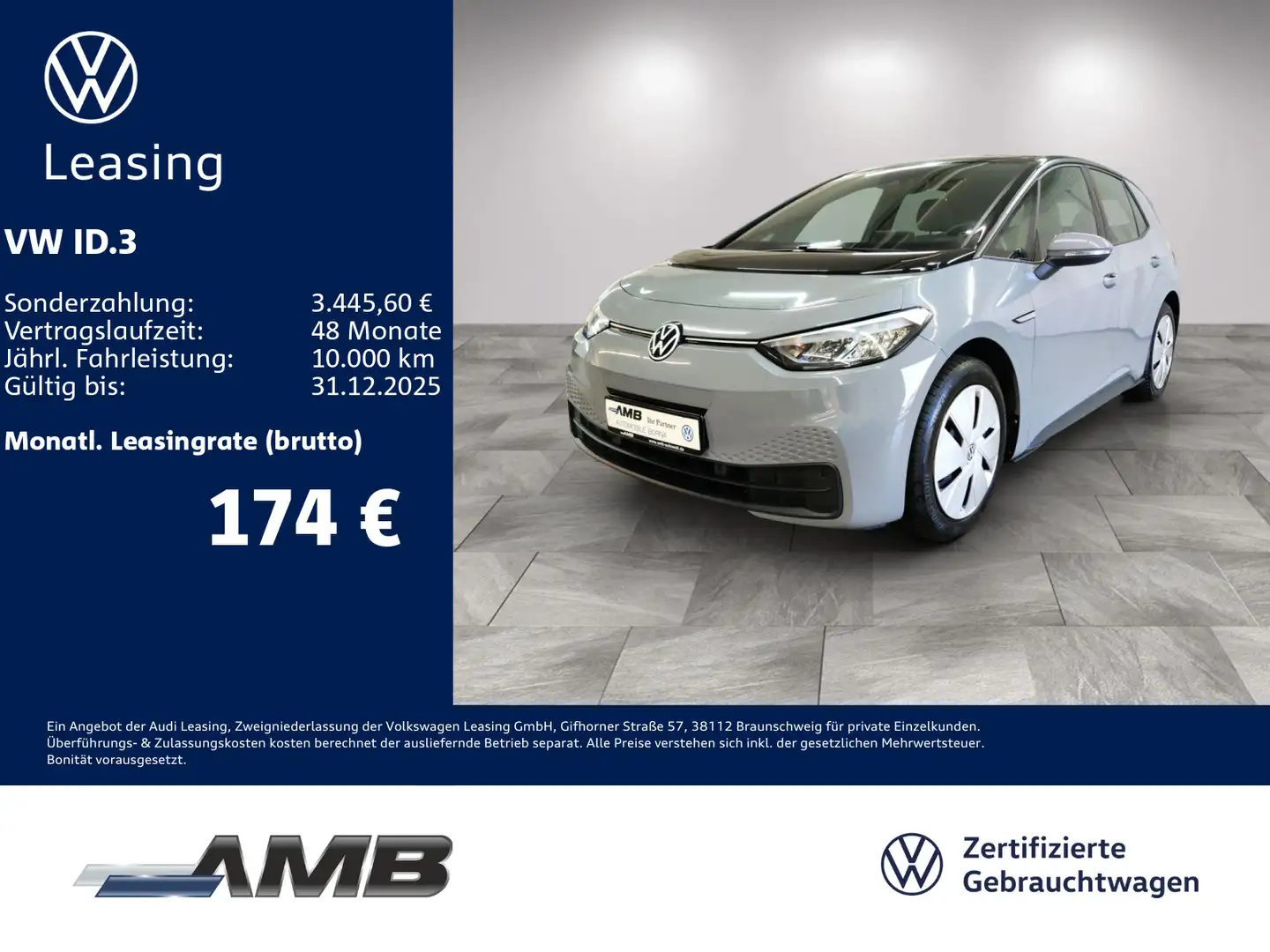 Volkswagen ID.3 City LED/ACC/CCS/Navi/Sitzhzg/Lederlenkrad Grau - 1