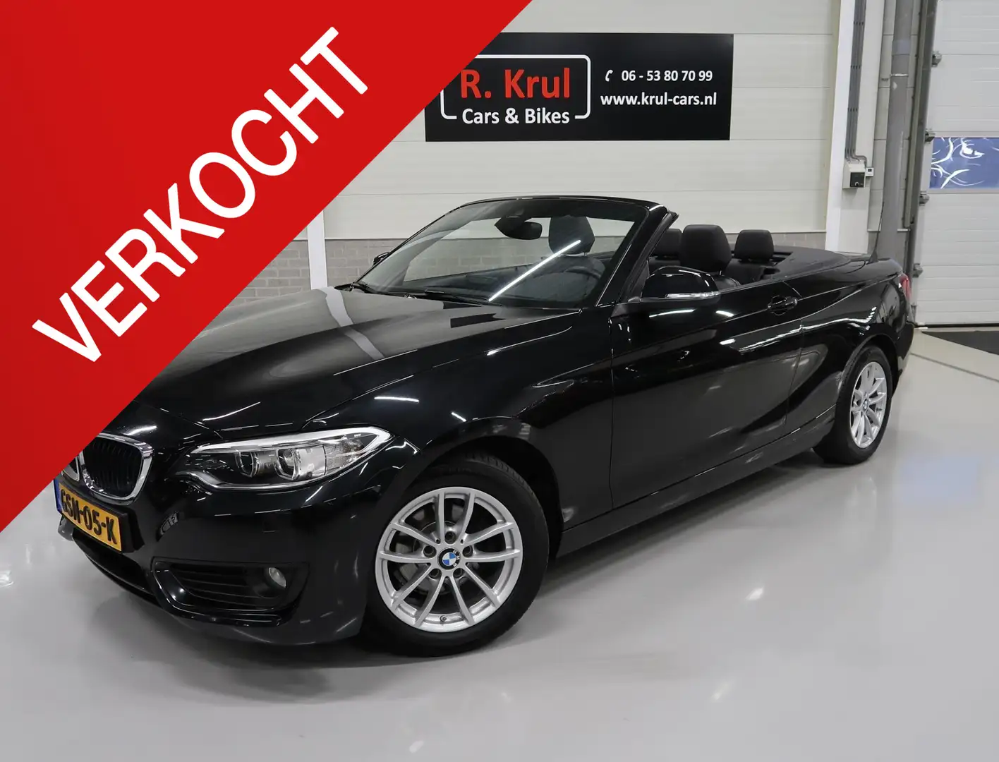 BMW 218 2-serie Cabrio 218i Centennial Leer Airco Navigati Zwart - 1