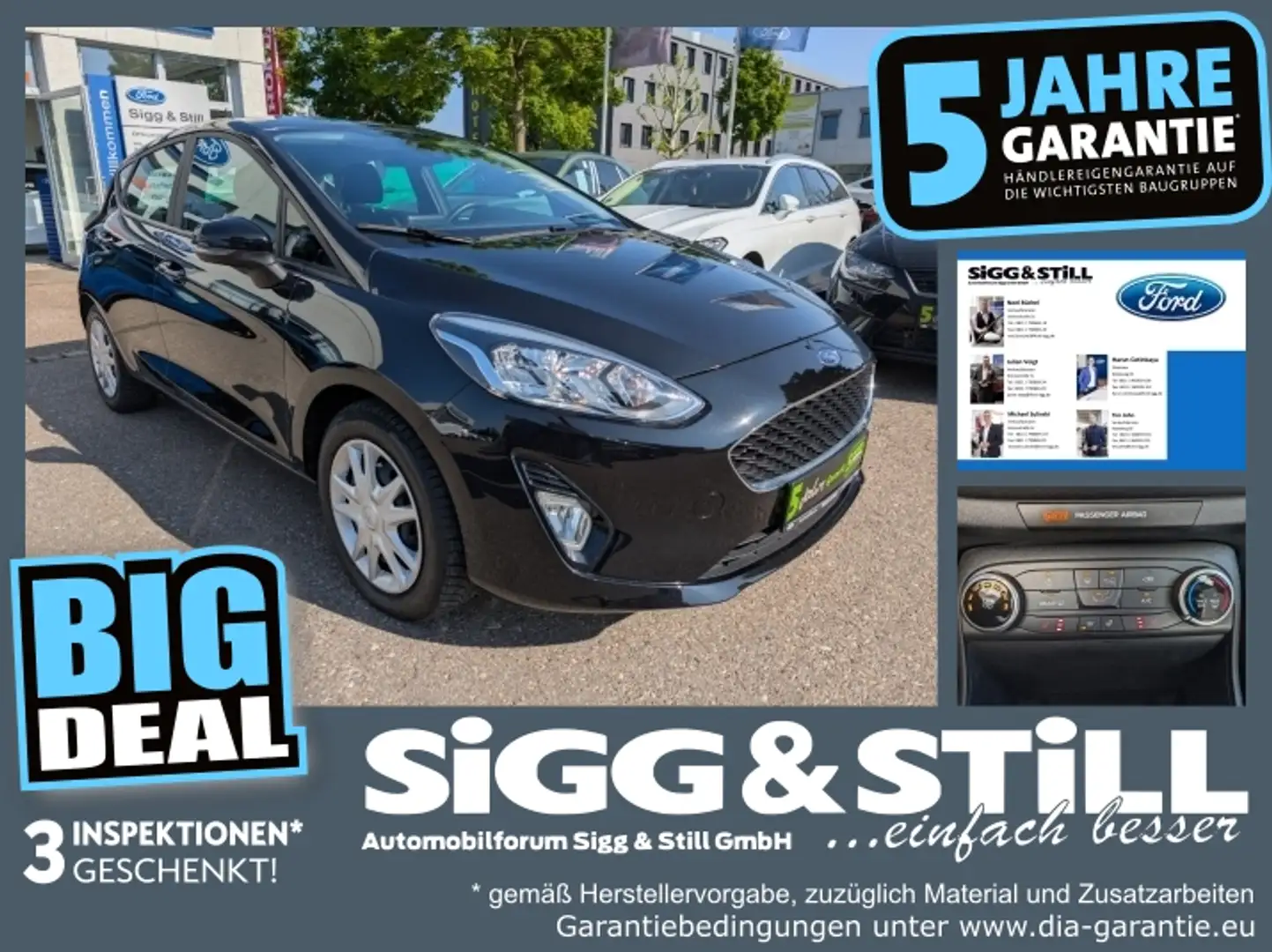 Ford Fiesta 1.1 Cool&Connect KLIMA*APPLINK*SPUR*SHZ*PDC Schwarz - 1