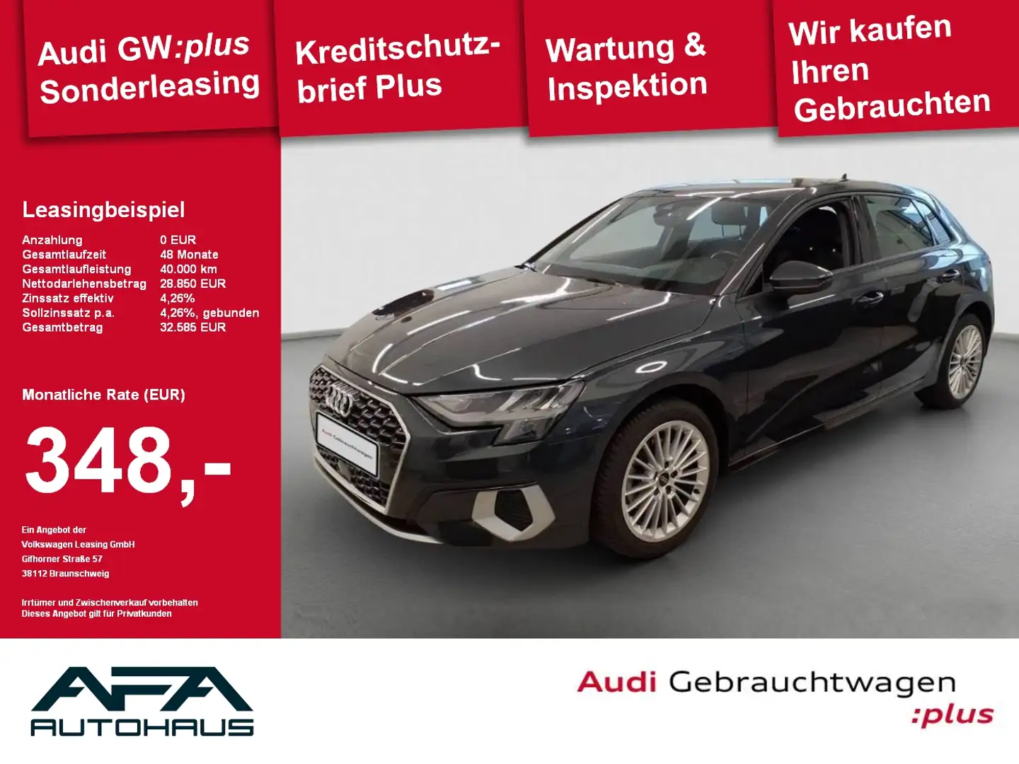 Audi A3 Sportback 35 TFSI Adva. Smart.Int*PDC*GRA*SHZ Grau - 1