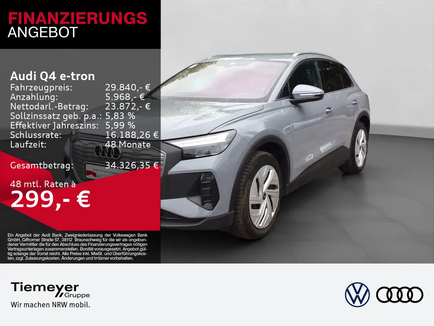 Audi Q4 e-tron 40 SONOS PRIVACY SPORTITZE Grijs - 1