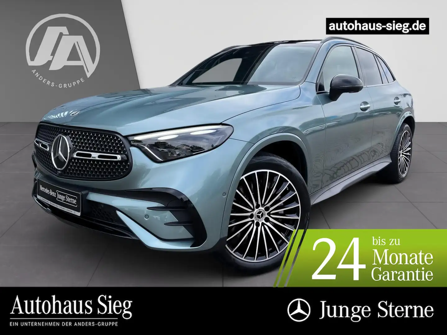 Mercedes-Benz GLC 300 d 4M AMG+AHK+Pano+Distr+HUD+Burm+H-LENK Grün - 1