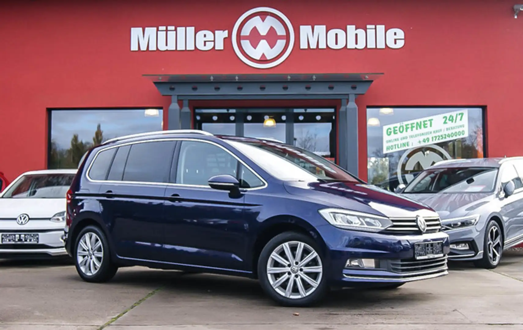 Volkswagen Touran 14TSI Highline DSG PANORAMA STDHZG 7SITZE Bleu - 1