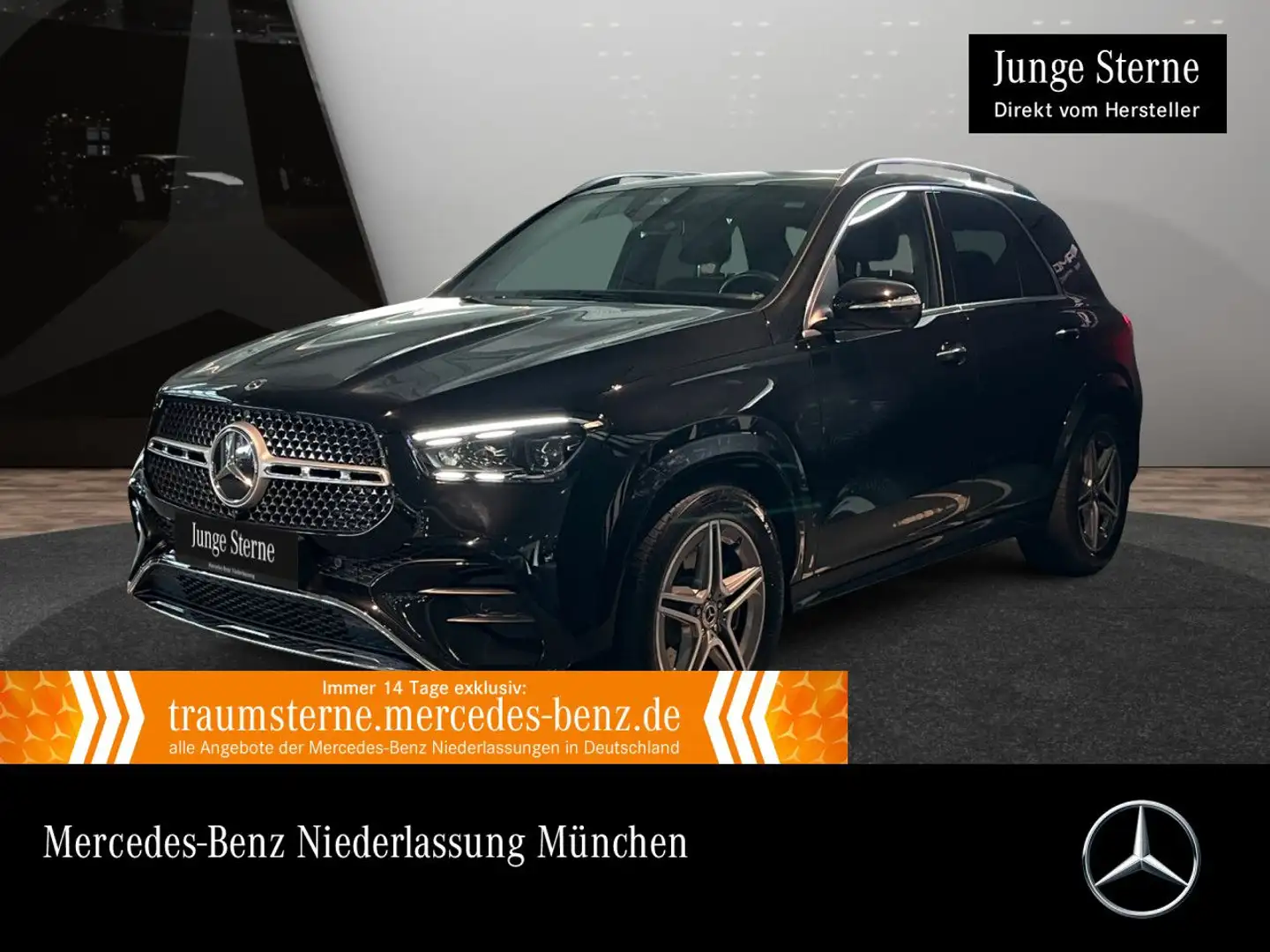 Mercedes-Benz GLE 450 d 4M AMG+PANO+360+AHK+MULTIBEAM+HUD+SPUR Schwarz - 1