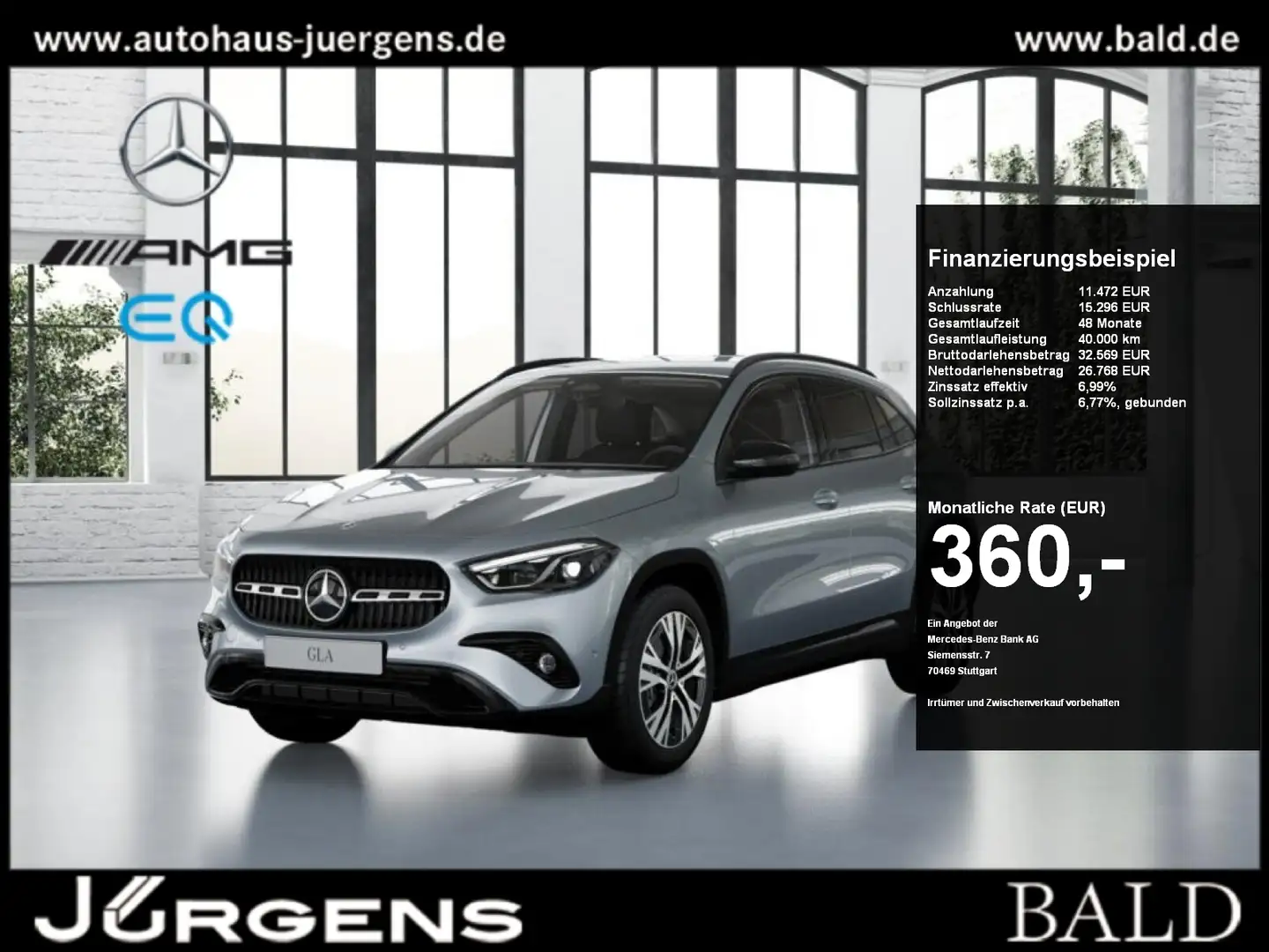 Mercedes-Benz GLA 200 d Progressive/Night/Totw/MBeam/Cam/LED Zilver - 1