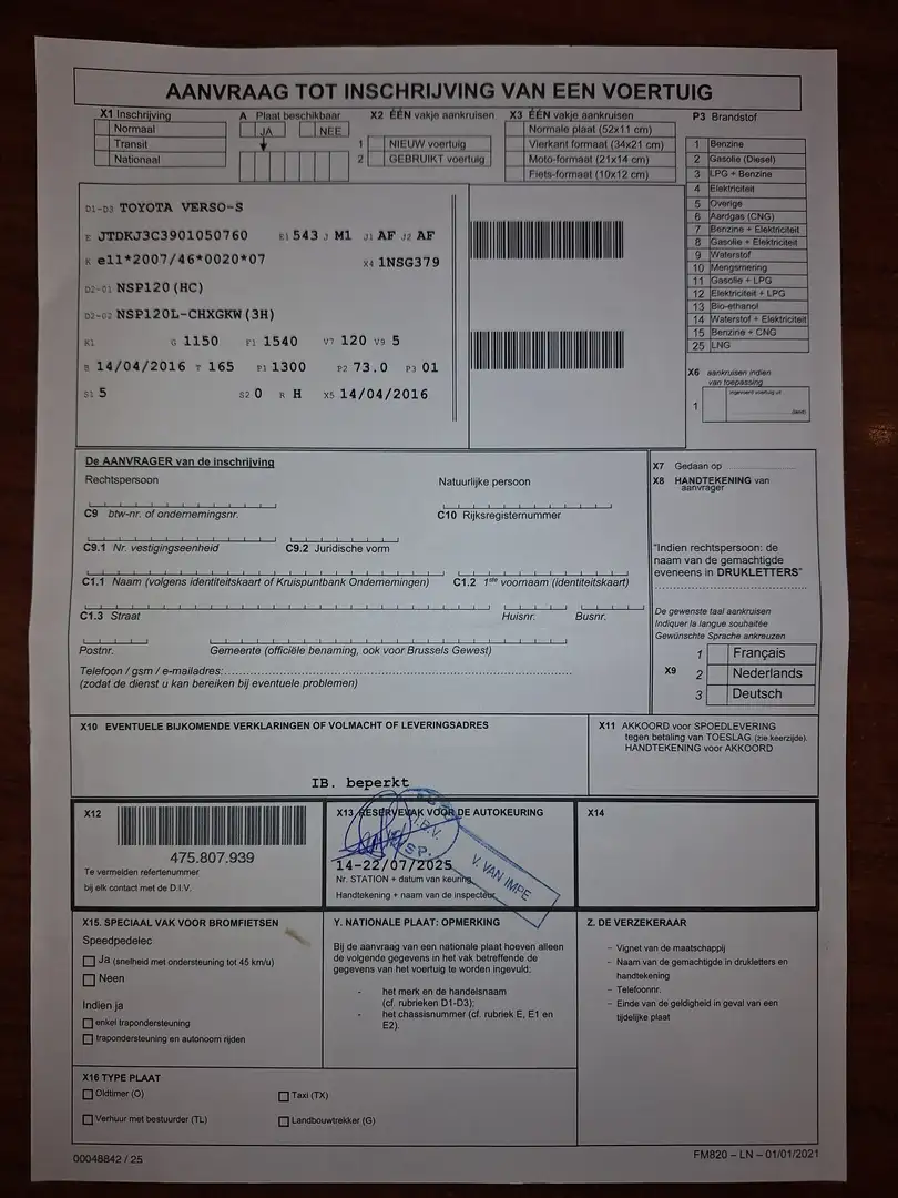 Toyota Verso-S Verso S 1.3 Auto- Prête à immatriculer Marrón - 2