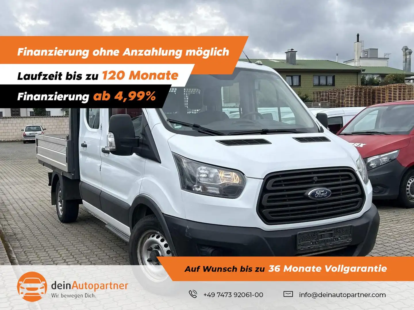 Ford Transit Pritsche 2,0 TDCI 310 L2 Doppelkabine AHK Weiß - 1