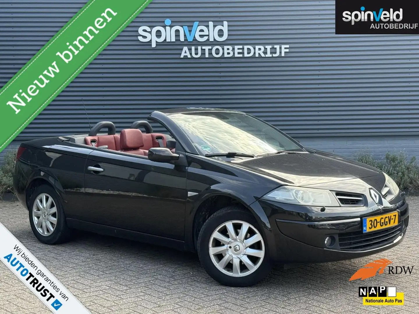 Renault Megane Coupé-Cabriolet 1.6-16V Tech Line BJ`08 Pano Navi Zwart - 1