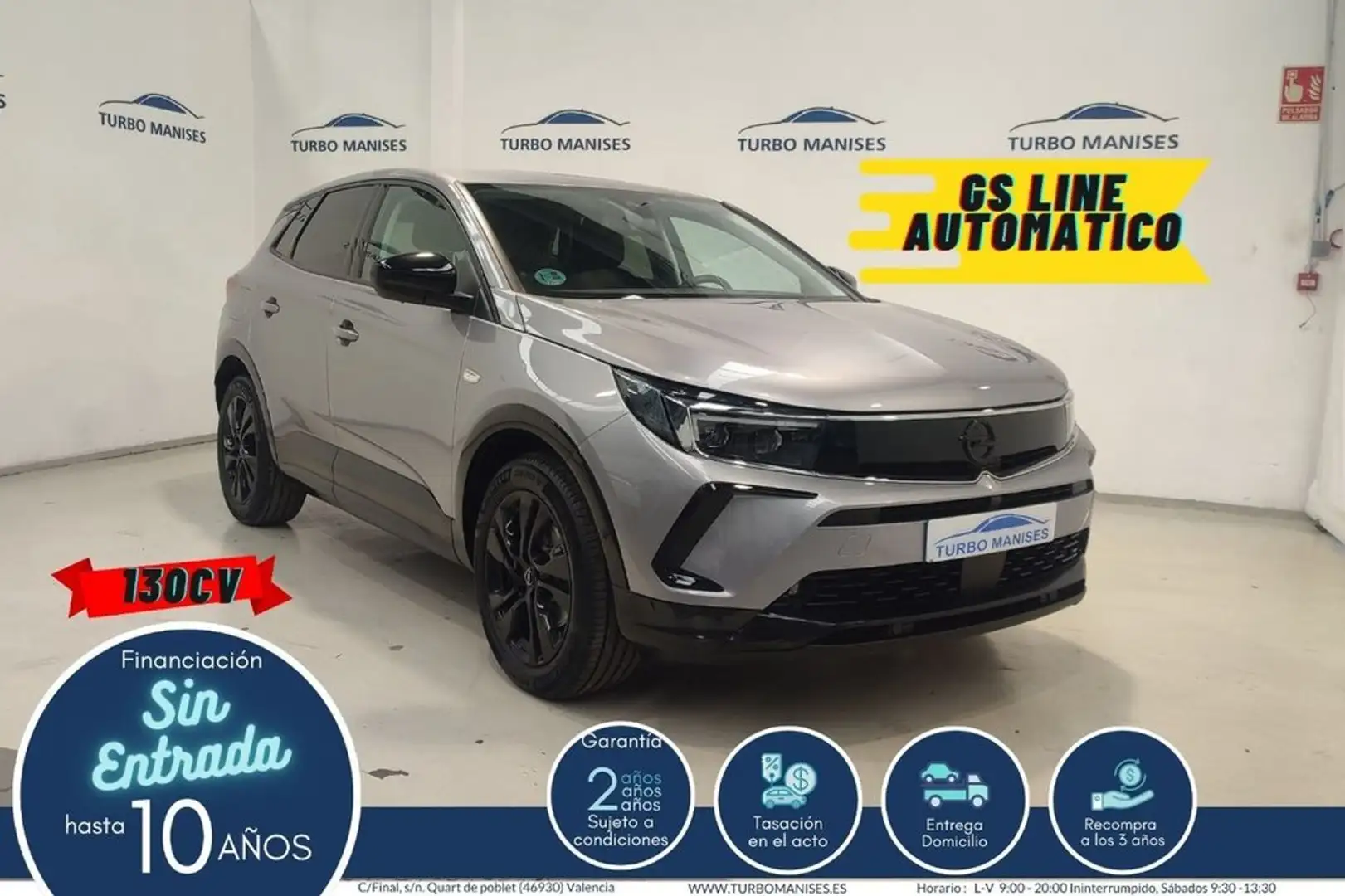 Opel Grandland 1.2 Turbo GS Auto Gris - 1