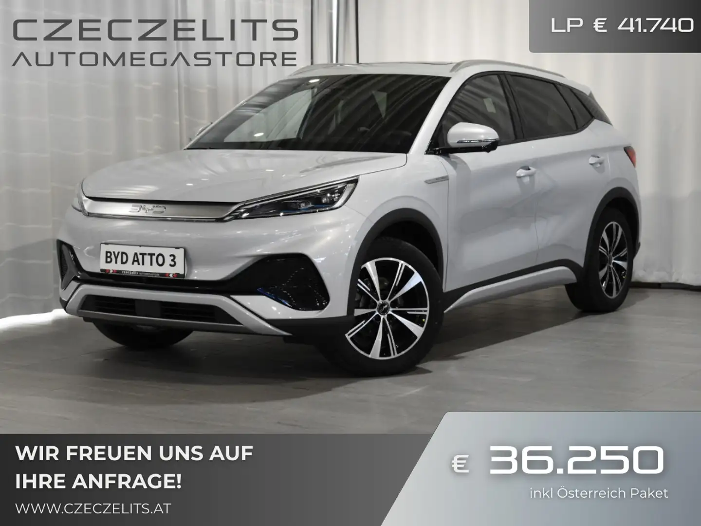 BYD Atto 3 Atto3 60,5 kWh Comfort Österreich Paket *Sofort... Blanco - 1