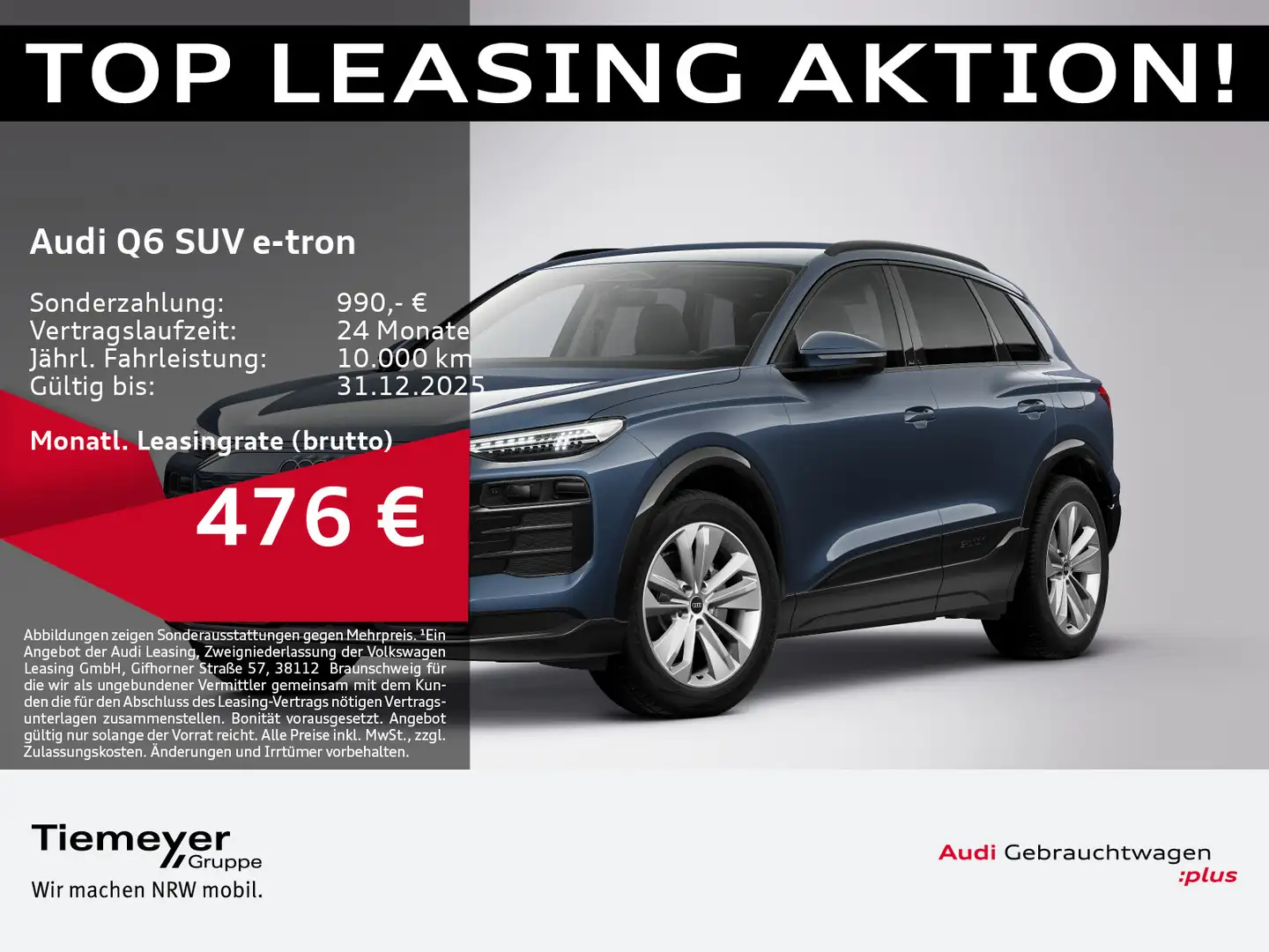 Audi Sonstige Q6 e-tron PERFORMANCE LM20 LEDER KAMERA BuO Blau - 1