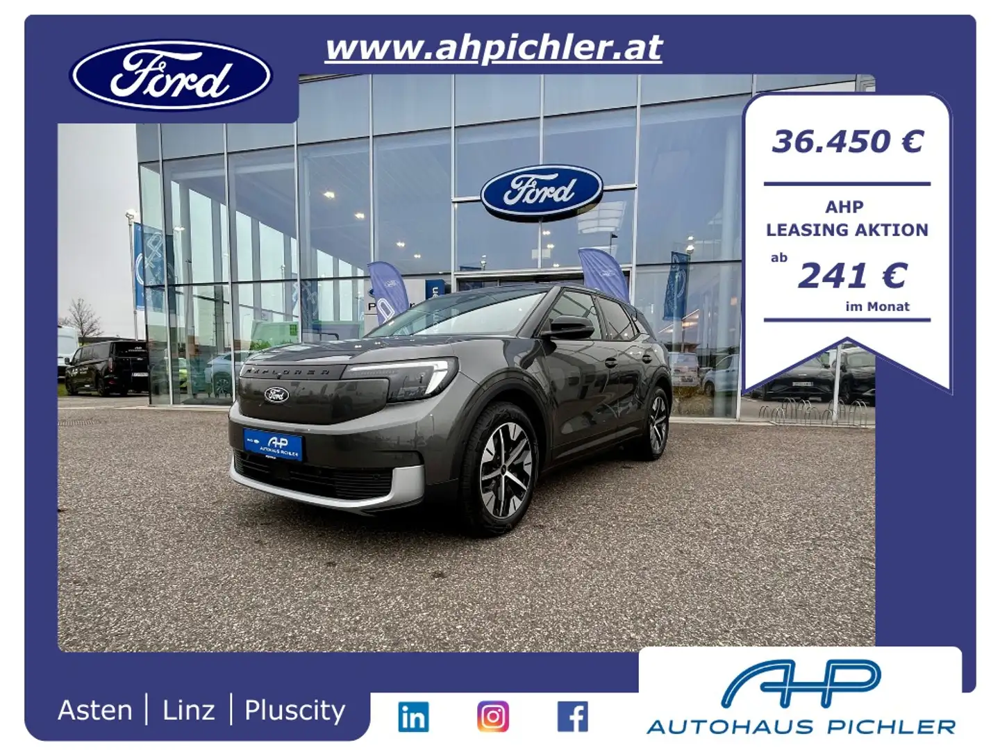 Ford Explorer Elektro 77kWh Select 286PS LEASING AKTION Grau - 1