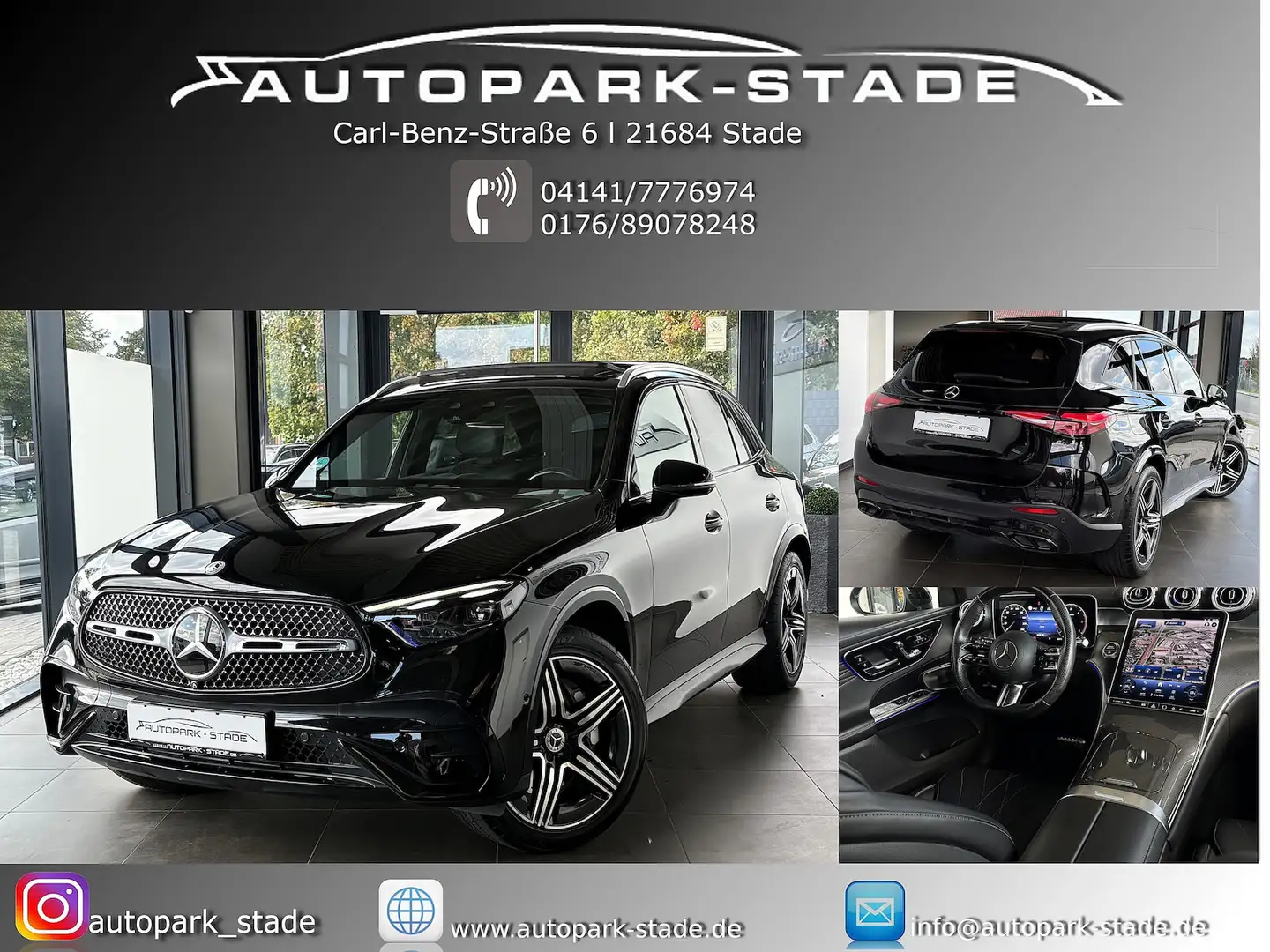 Mercedes-Benz GLC 220 d 4M AMG line Pano Ass. Memory Burmester Schwarz - 1