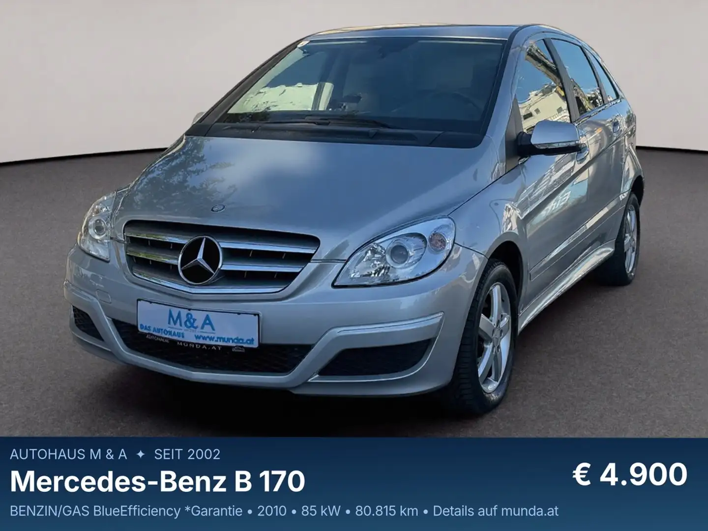 Mercedes-Benz B 170 BENZIN/GAS BlueEfficiency *Garantie Silber - 1