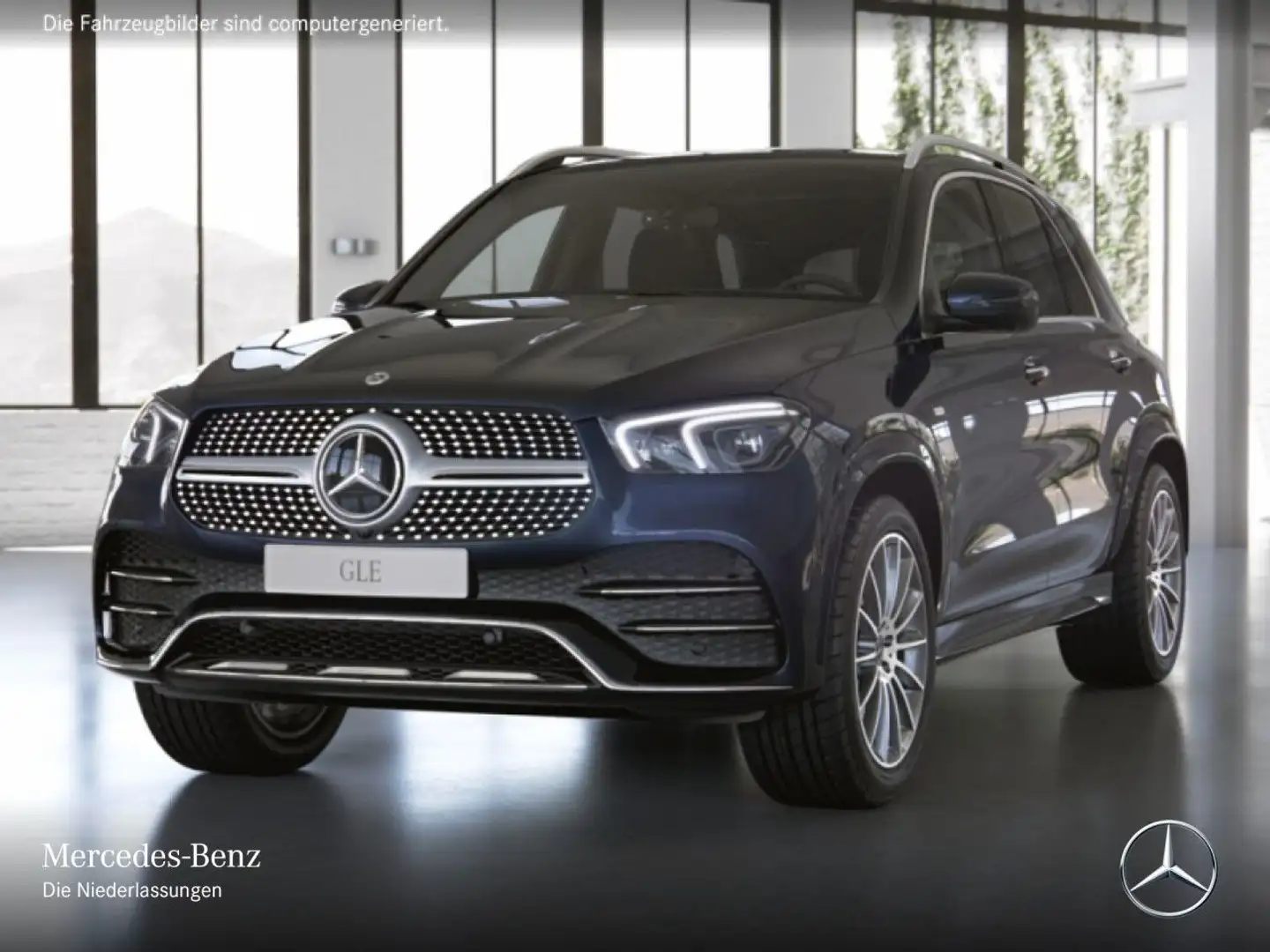 Mercedes-Benz GLE 350 de 4M AMG+PANO+360+AHK+MULTIBEAM+FAHRASS Blau - 2