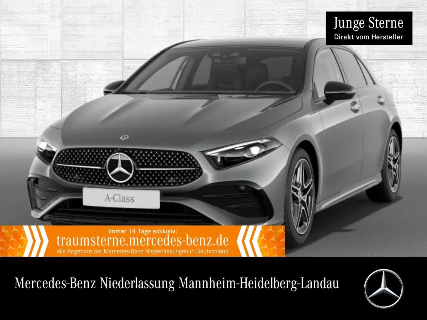 Mercedes-Benz A 250 e AMG+NIGHT+PANO+360°+MULTIBEAM+HUD+KEYLESS Grau - 1