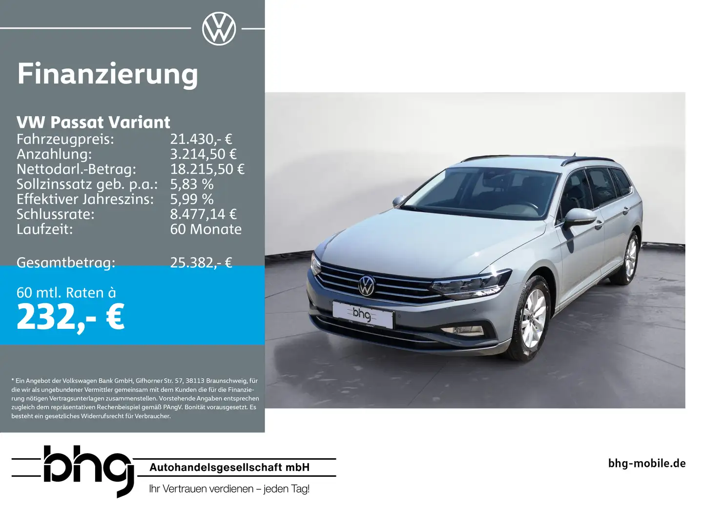 Volkswagen Passat Variant 2.0 TDI Business #LED #CarPlay #A Grau - 1