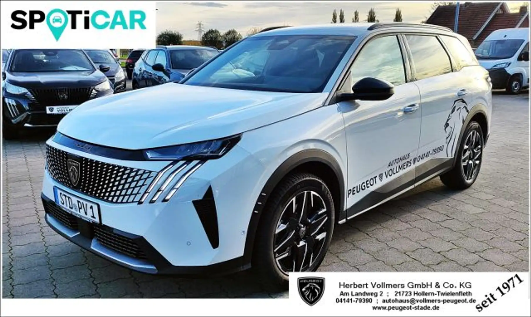 Peugeot 5008 5008 Hybrid 136 e-DSC6 Allure Curved-Display, 360° Weiß - 1