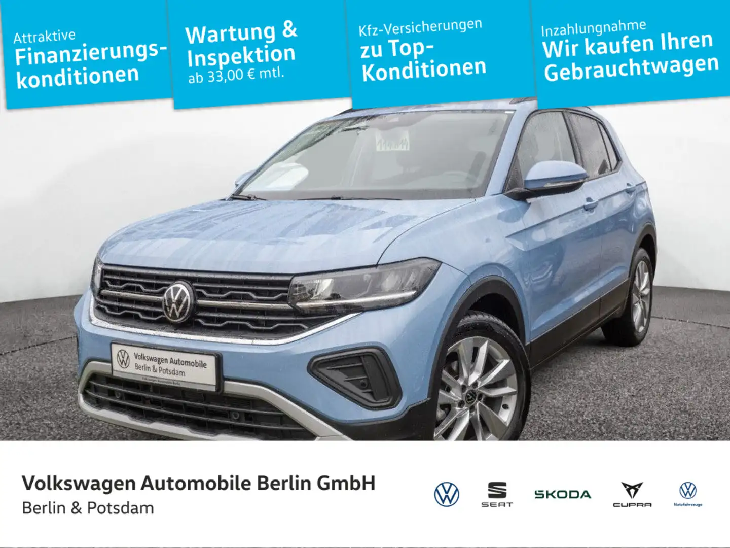 Volkswagen T-Cross 1.5 TSI DSG Life Navi LED PDC SHZ Blau - 1