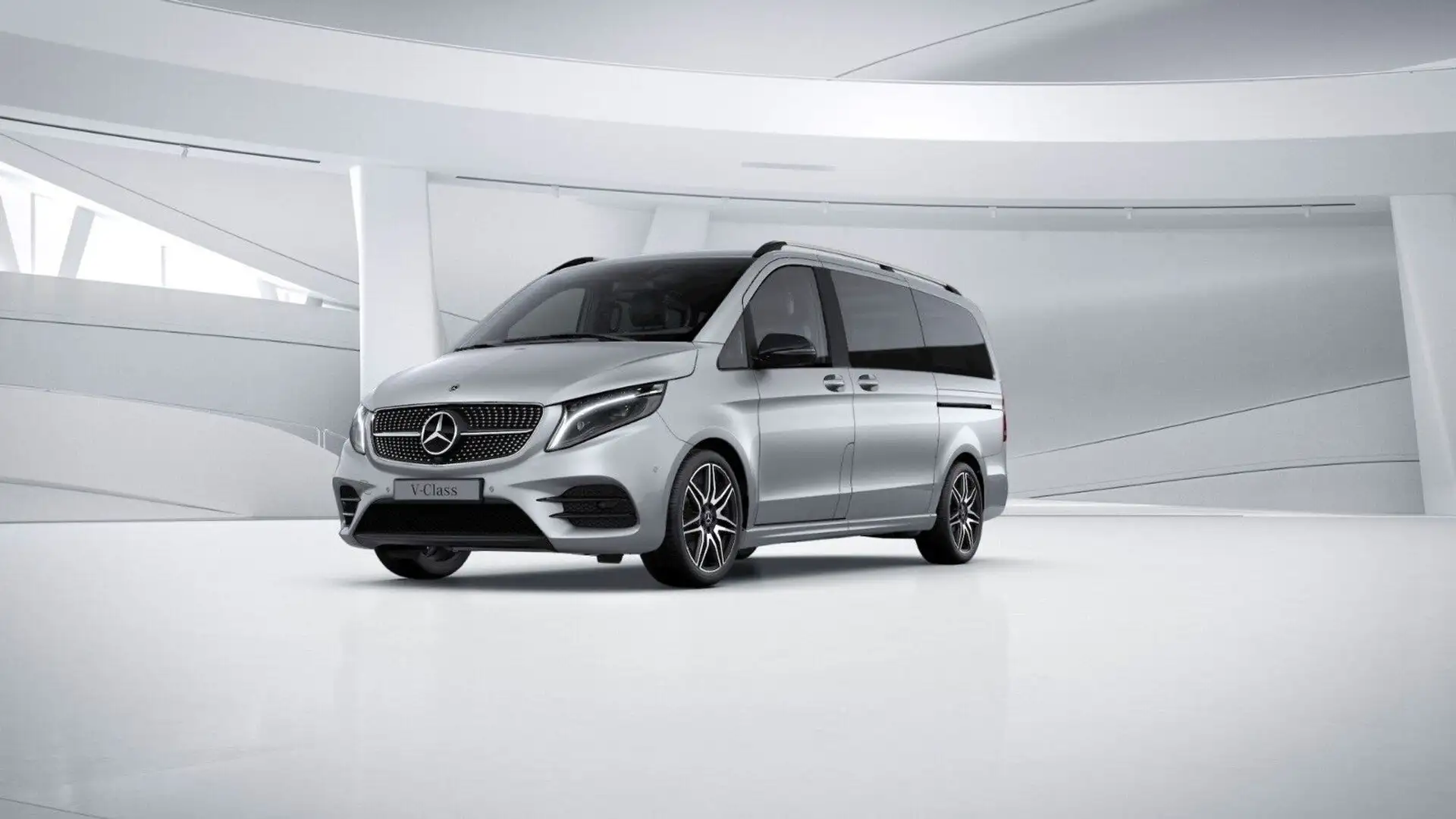 Mercedes-Benz V 300 d LANG 4M AMG Avantgarde Ed PANO*Sitzkl*AHK Argintiu - 1
