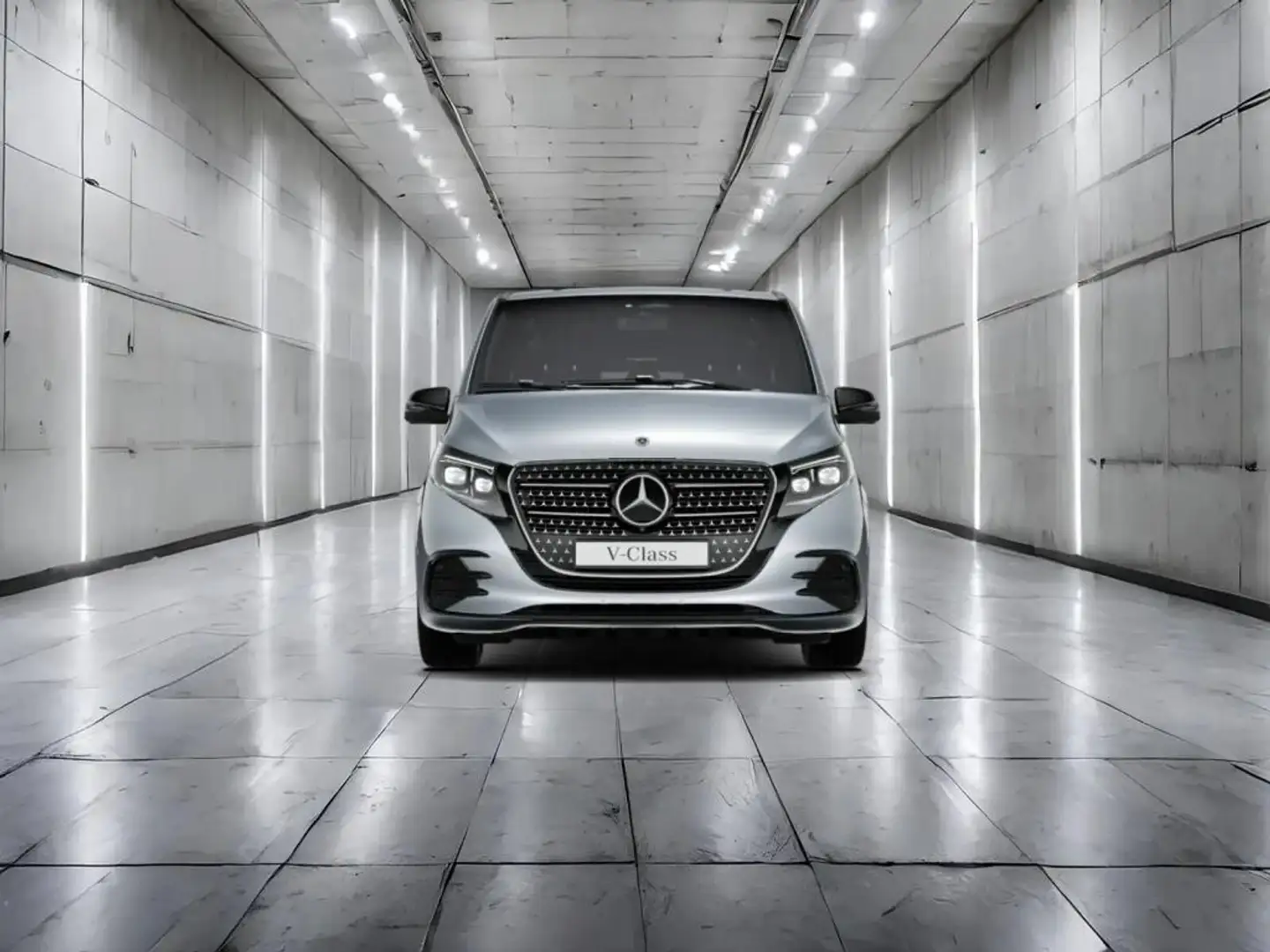 Mercedes-Benz V 300 d STYLE 4M+LED+DISTRONIC+NAVI+KLIMA+AHK Silber - 2