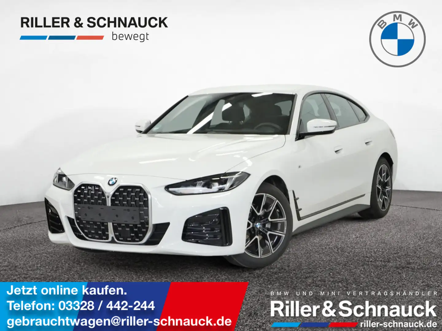 BMW 420 i Gran Coupe M Sport HUD+360°KAM+LED+NAVI Weiß - 1