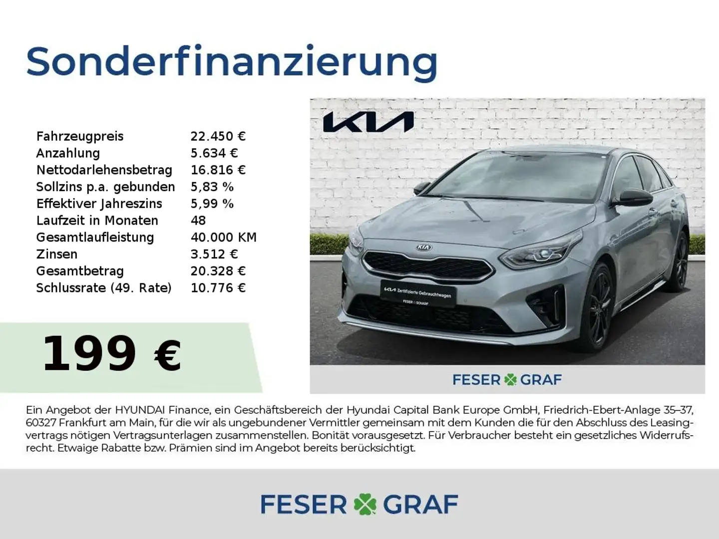 Kia ProCeed / pro_cee'd 1.6D 48V DCT GT Line TECHNIK 8-fach Silber - 1
