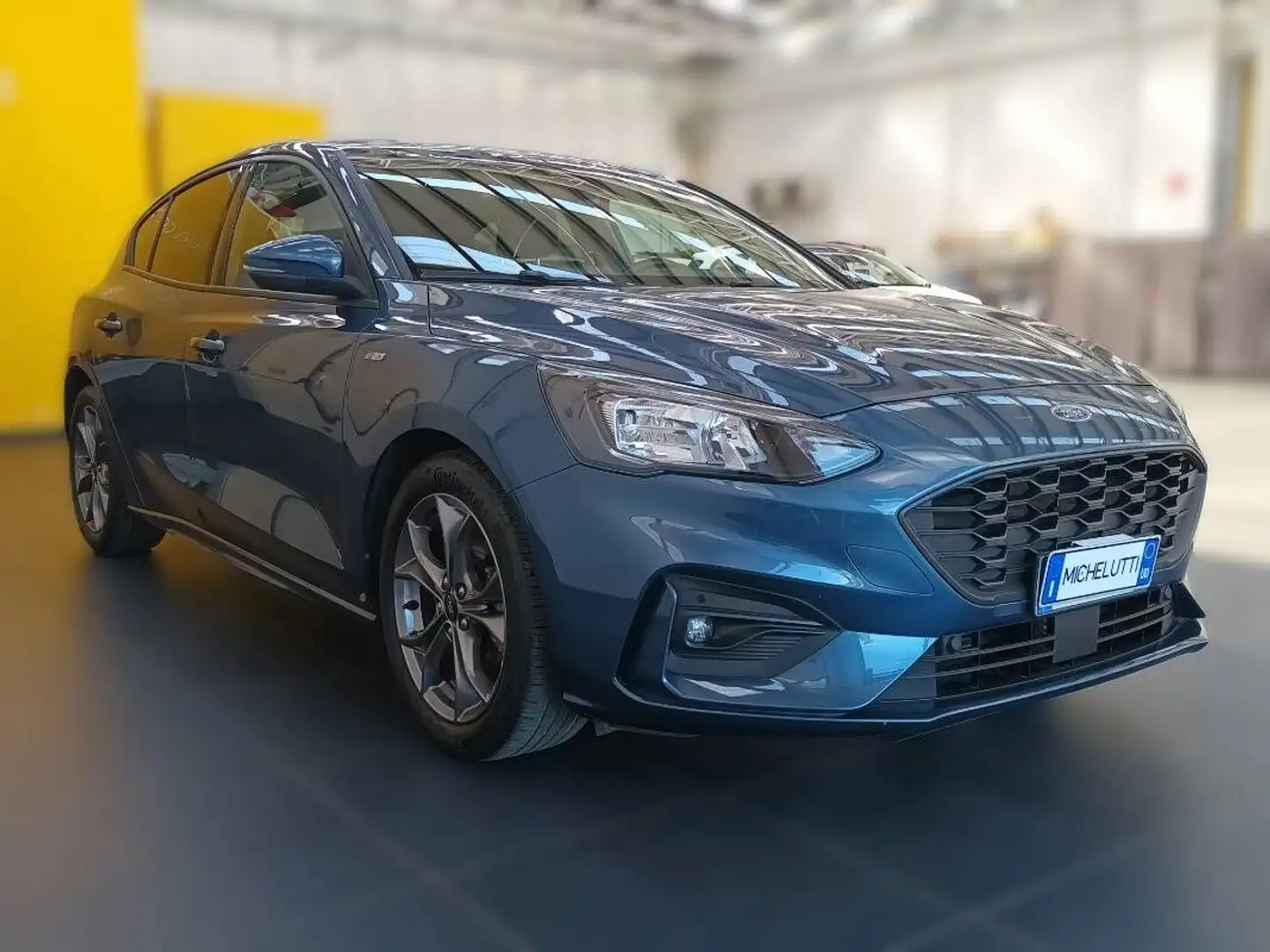 Ford Focus 125cv Ibrida St-Line Bleu - 2
