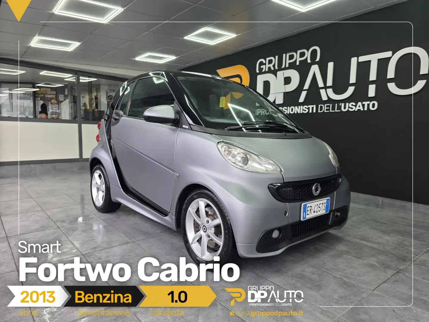 smart forTwo Fortwo Cabrio 1.0 mhd Passion 71cv FL Grijs - 1