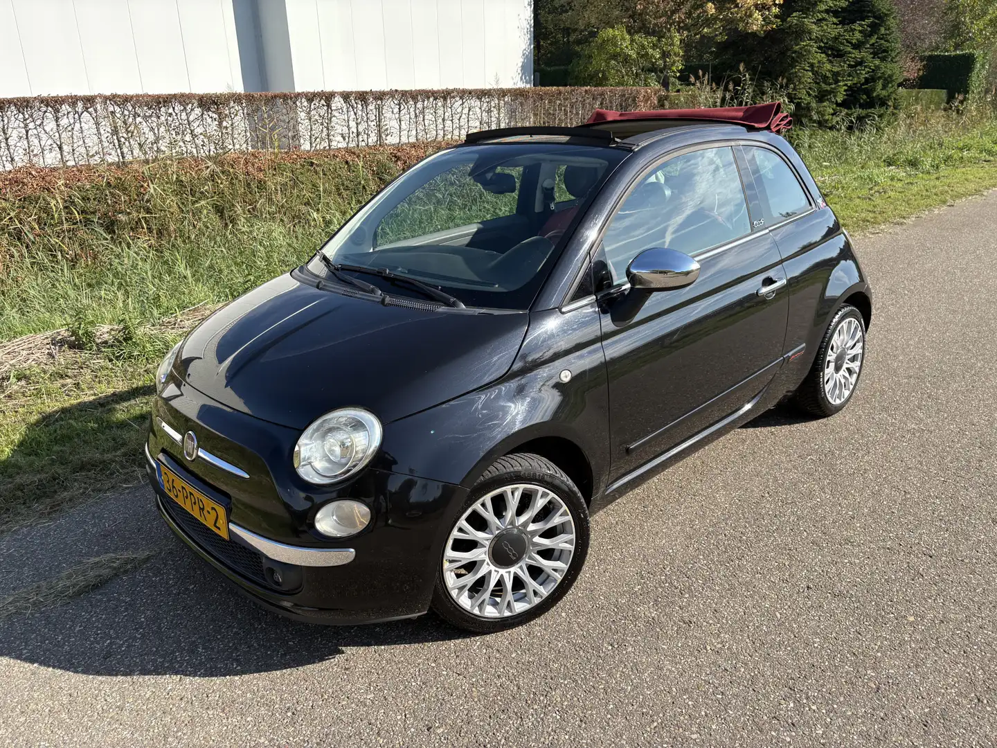 Fiat 500C 0.9 TwinAir Rock / LEER / AIRCO ECC / 123dkm! NAP! Zwart - 2