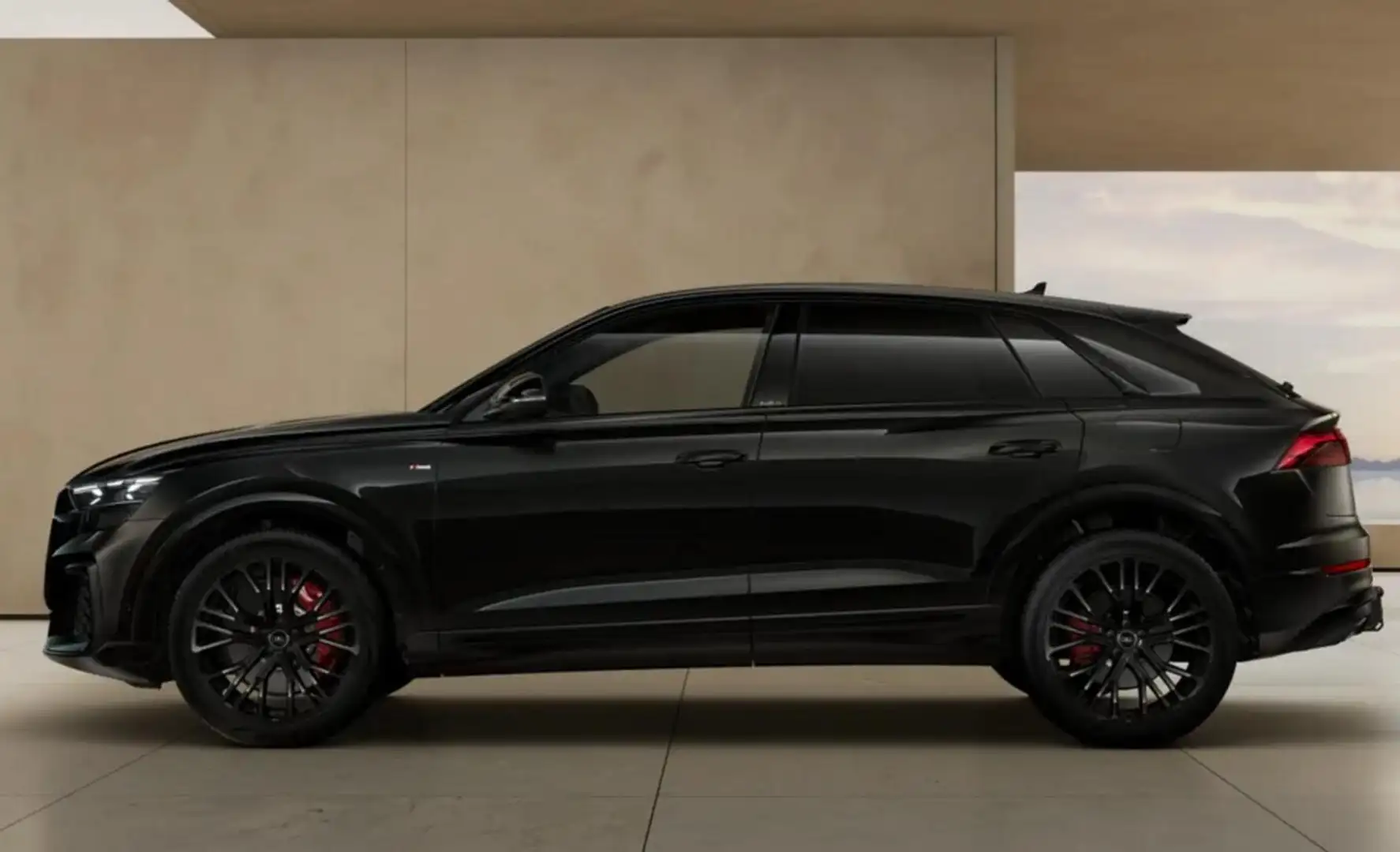 Audi Q8 S line TFSI e 2xS 22Z Laser Pano Tour Leder AHK... Schwarz - 2