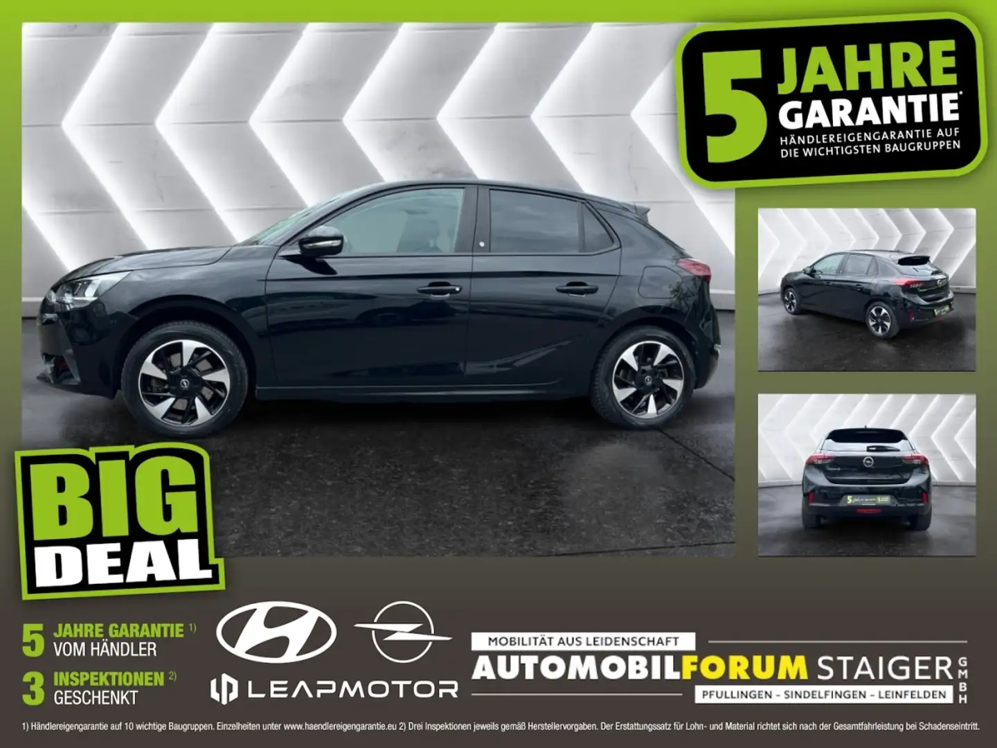 Opel Corsa F e Edition 5 Jahre Garantie BigDeal Zwart - 1