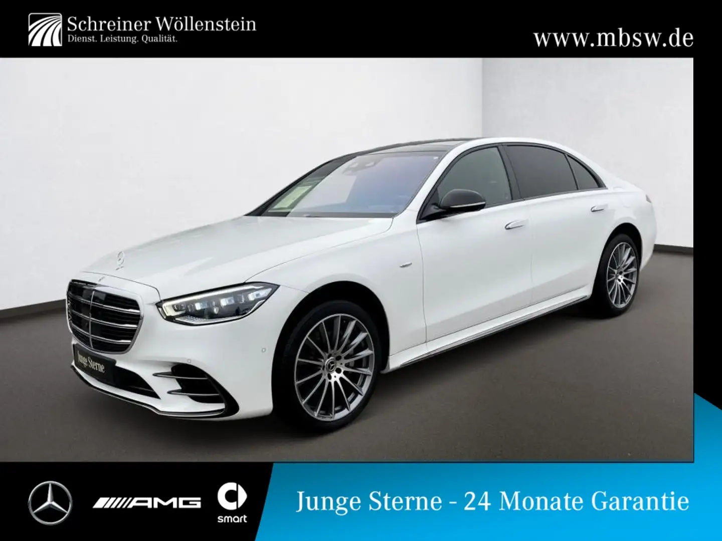 Mercedes-Benz S 580 e 4M lang AMG*PANO*HEADUP*HAL*NIGHT*KAMERA Blanc - 1