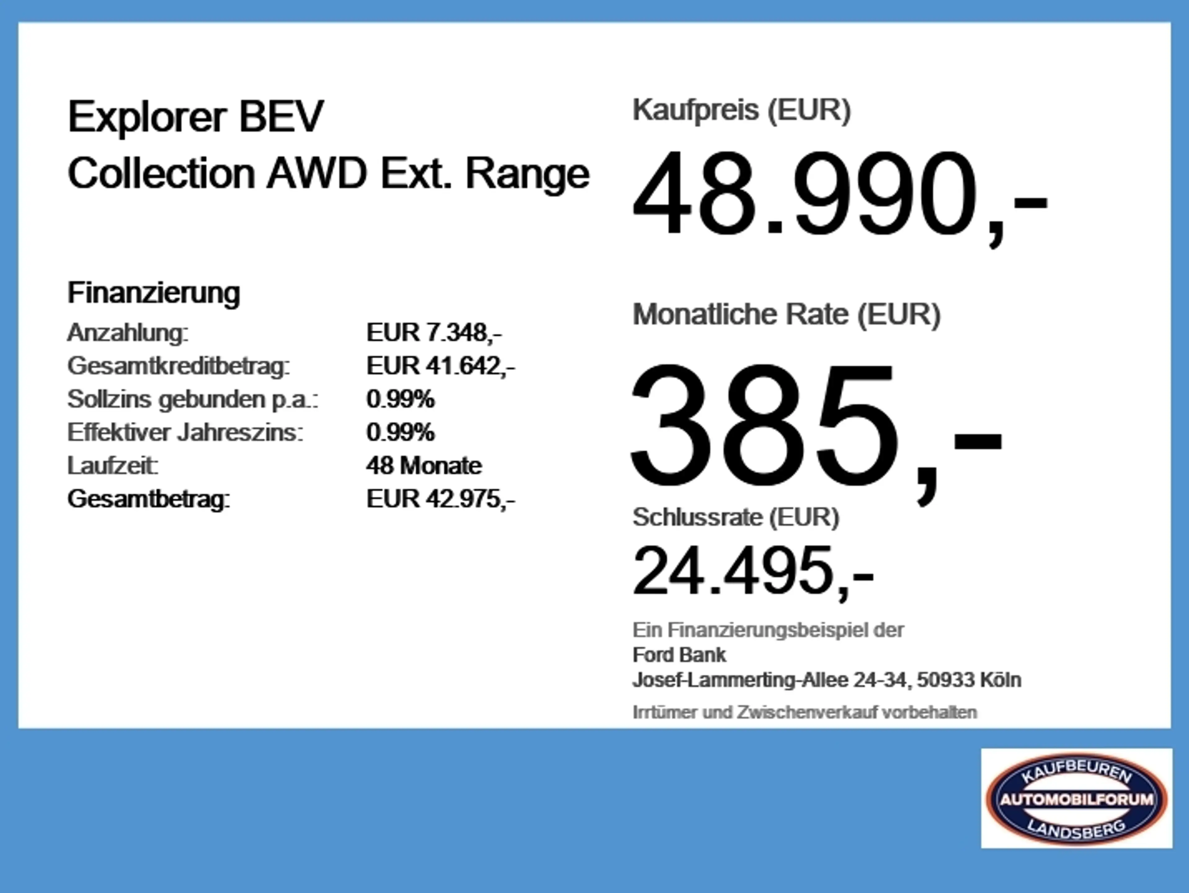 Ford Explorer BEV Collection AWD Ext. Range iACC*B&O — photo 6