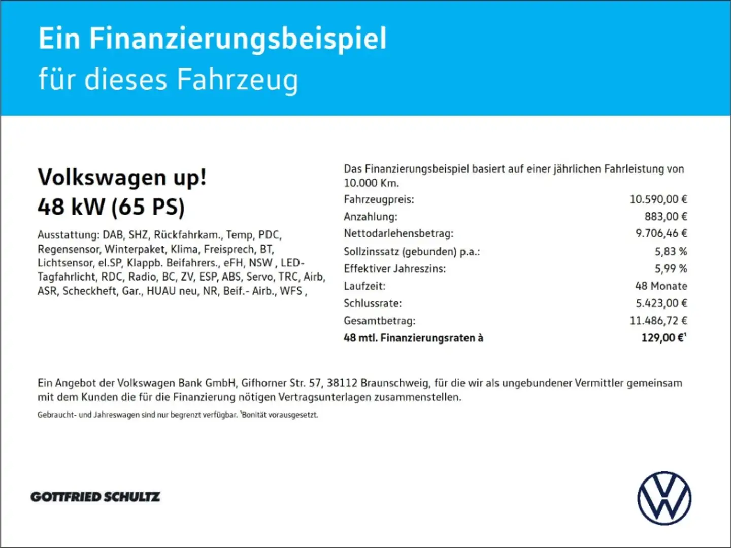 Volkswagen up! 1.0 Rückfahrkamera Sitzheizung Tempomat Weiß - 2