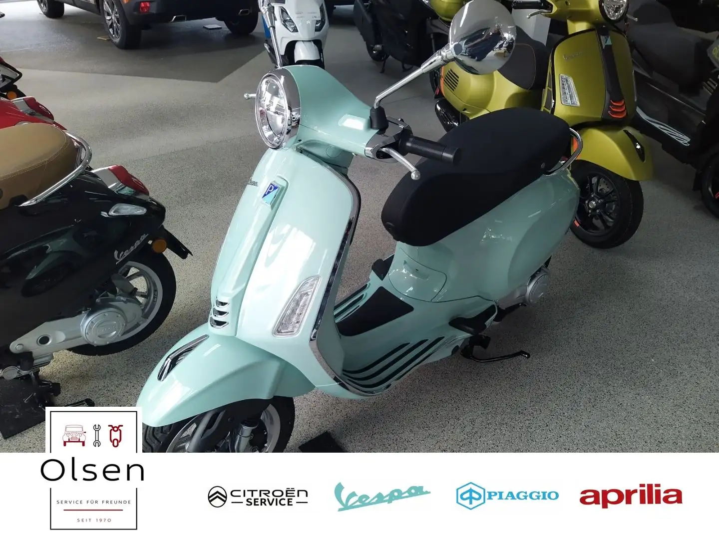 Vespa Primavera 50 E5 + Verde Amabile ,Bianco auf Lage Verde - 1