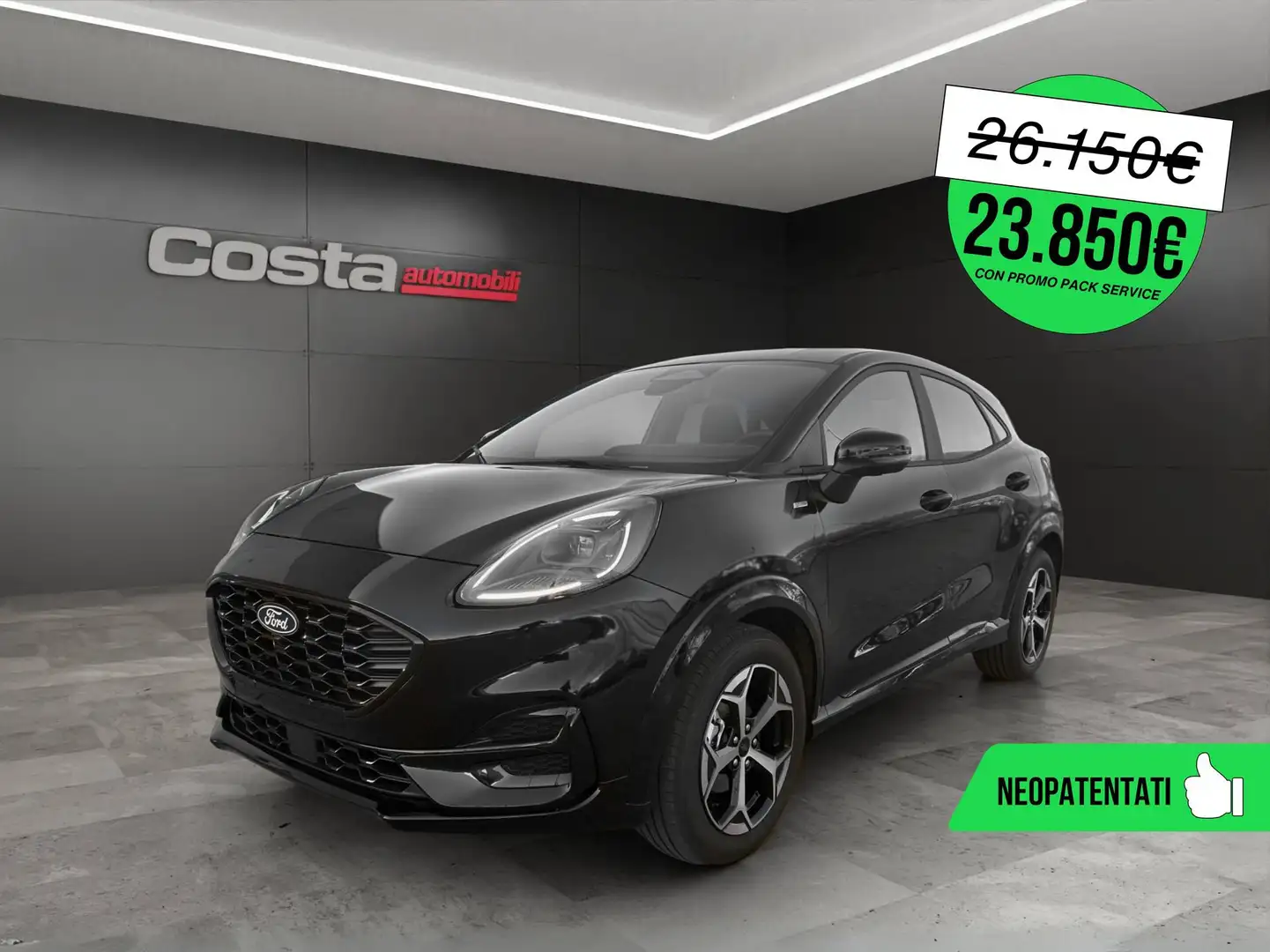Ford Puma (2019) 1.0 EcoBoost Hybrid 125 CV S&S aut. ST-Line Nero - 1