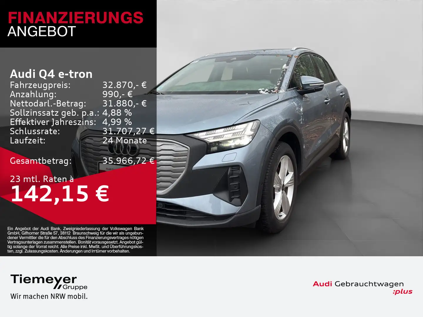 Audi Q4 e-tron 40 NAVI+ MATRIX SPORTSITZE KAMERA Blau - 1