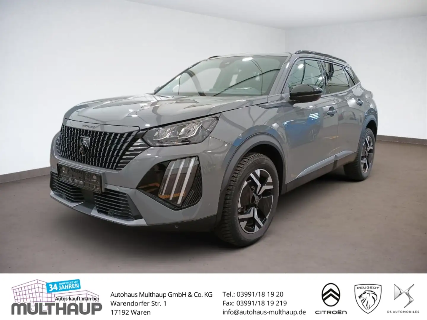 Peugeot 2008 Allure PureTech 100 LED PDC Grau - 1
